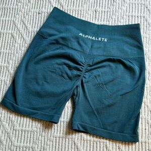 Alphalete Amplify Seamless Scrunch Shorts Teal Size S